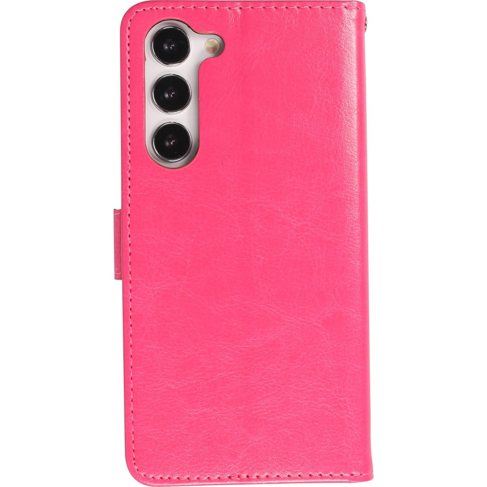 Hülle Samsung Galaxy A14 - Premium Flip Leder Tasche - Dunkelrosa