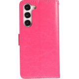 Hülle Samsung Galaxy A14 - Premium Flip Leder Tasche - Dunkelrosa