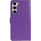 Hülle Samsung Galaxy S23 - Premium Flip Leder Tasche - Violett