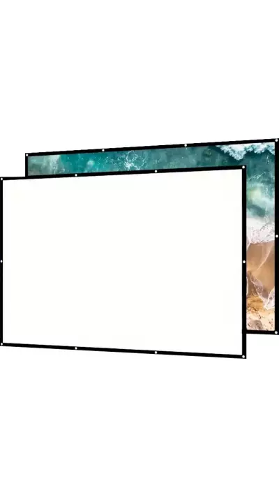 Doppelseitige 16:9 Projektionsleinwand mit pflegeleichtem, bügelbarem Stoff (72 Zoll, 182 cm)