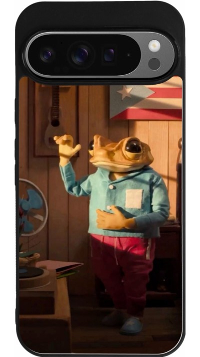 Coque Google Pixel 9 Pro XL - Silicone rigide noir Dancing frog DTMF