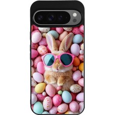 Google Pixel 9 Pro XL Case Hülle - Silikon schwarz Easter 2026 Rabbit fun