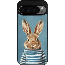 Google Pixel 9 Pro XL Case Hülle - Silikon schwarz Easter 2026 Rabbit navy