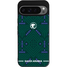 Google Pixel 9 Pro XL Case Hülle - Silikon schwarz Saudi Arabien 2026 personalisierbares Fussballtrikot