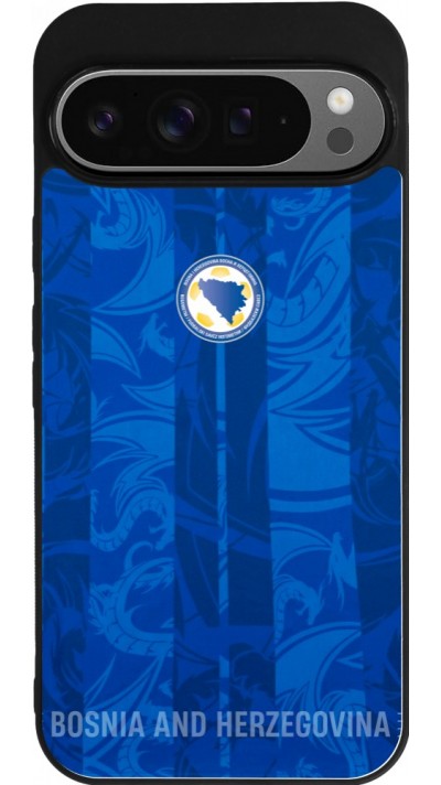 Google Pixel 9 Pro XL Case Hülle - Silikon schwarz Bosnien und Herzegowina 2026 personalisierbares Fussballtrikot