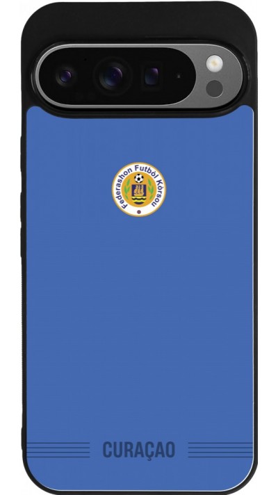 Google Pixel 9 Pro XL Case Hülle - Silikon schwarz Curaçao 2026 personalisierbares Fussballtrikot