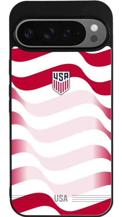 Google Pixel 9 Pro XL Case Hülle - Silikon schwarz Vereinigten Staaten 2026 personalisierbares Fussballtrikot