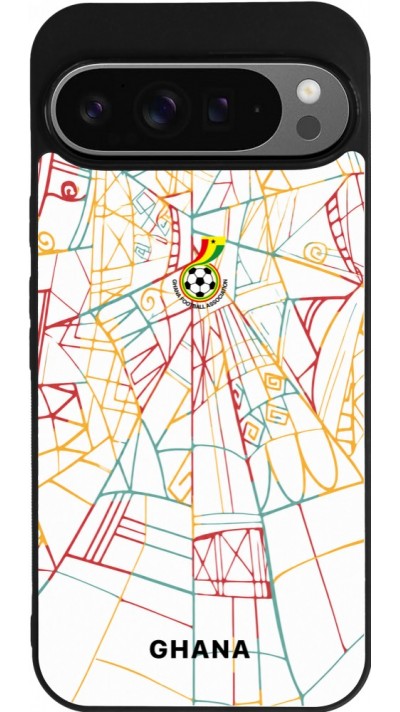 Google Pixel 9 Pro XL Case Hülle - Silikon schwarz Ghana 2026 personalisierbares Fussballtrikot