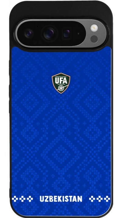 Google Pixel 9 Pro XL Case Hülle - Silikon schwarz Usbekistan 2026 personalisierbares Fussballtrikot