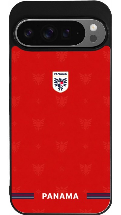 Google Pixel 9 Pro XL Case Hülle - Silikon schwarz Panama 2026 personalisierbares Fussballtrikot