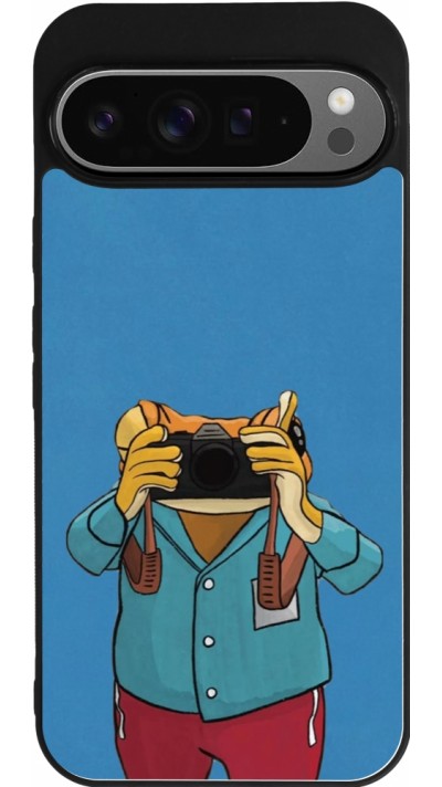 Coque Google Pixel 9 Pro XL - Silicone rigide noir Frog with camera DTMF