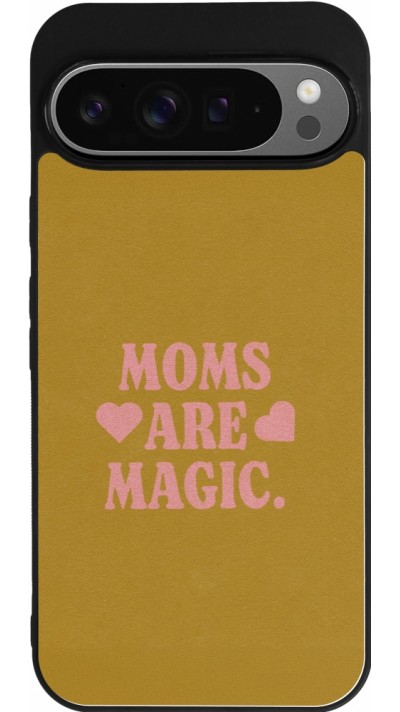 Coque Google Pixel 9 Pro XL - Silicone rigide noir Mom 2026 Are Magic