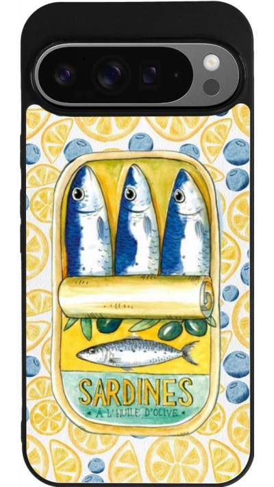 Google Pixel 9 Pro XL Case Hülle - Silikon schwarz Sardines in oil 2026