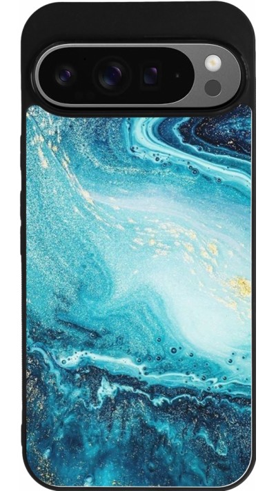 Google Pixel 9 Pro XL Case Hülle - Silikon schwarz Sea Foam Blue