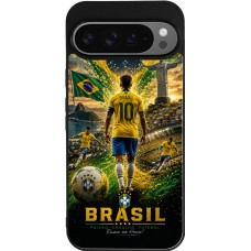Google Pixel 9 Pro XL Case Hülle - Silikon schwarz Fussball Brasilien splash 2026