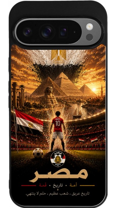 Google Pixel 9 Pro XL Case Hülle - Silikon schwarz Fussball Ägypten splash 2026