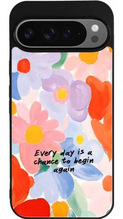 Coque Google Pixel 9 Pro XL - Silicone rigide noir Every day is a chance Spring 2026