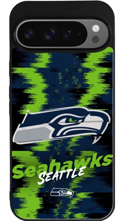 Google Pixel 9 Pro XL Case Hülle - Silikon schwarz Super Bowl 26 Seattle 2