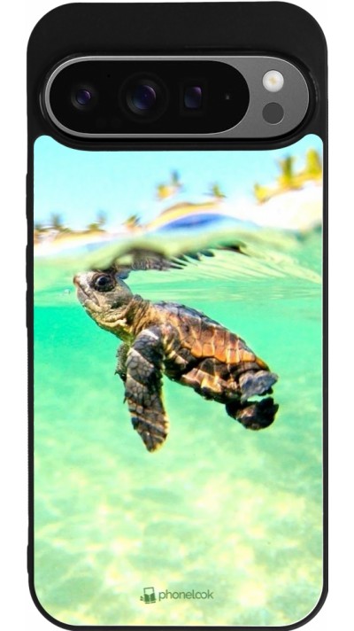 Google Pixel 9 Pro XL Case Hülle - Silikon schwarz Turtle Underwater