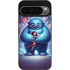 Google Pixel 9 Pro XL Case Hülle - Silikon schwarz Valentin 2024 Flauschige Liebe