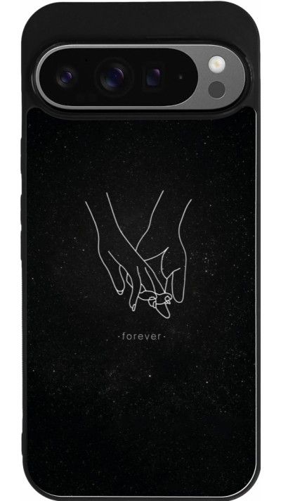 Google Pixel 9 Pro XL Case Hülle - Silikon schwarz Valentine 2023 hands forever