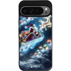 Google Pixel 9 Pro XL Case Hülle - Silikon schwarz Weihnachten 2023 Verzauberter Weihnachtsmann