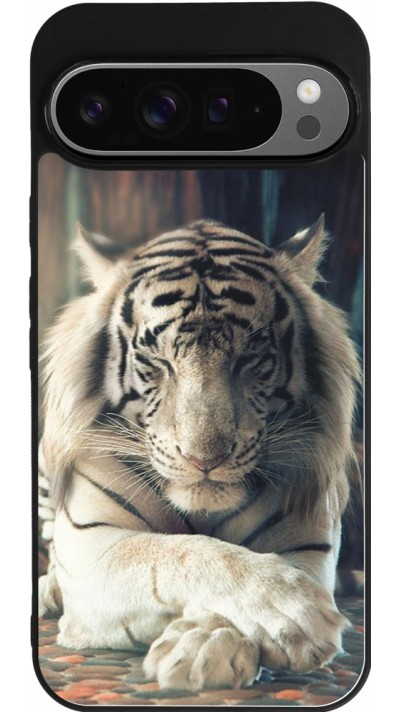 Coque Google Pixel 9 Pro XL - Silicone rigide noir Zen Tiger