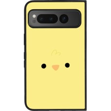 Google Pixel Fold Case Hülle - Silikon schwarz Easter 2026 Little chicken