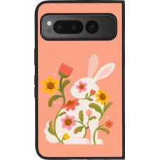 Google Pixel Fold Case Hülle - Silikon schwarz Easter 2026 Rabbit collage