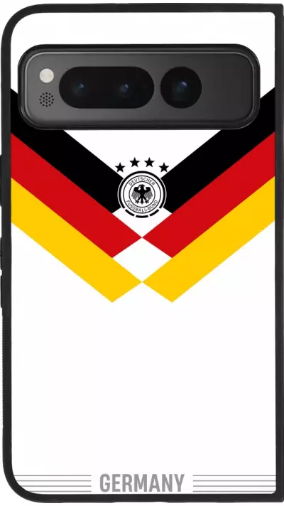 Google Pixel Fold Case Hülle - Silikon schwarz Deutschland 2026 personalisierbares Fussballtrikot