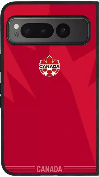 Google Pixel Fold Case Hülle - Silikon schwarz Kanada 2026 personalisierbares Fussballtrikot