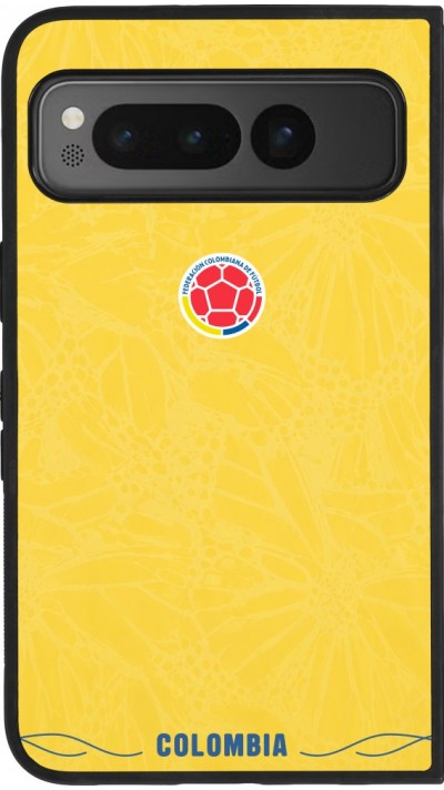 Google Pixel Fold Case Hülle - Silikon schwarz Kolumbien 2026 personalisierbares Fussballtrikot