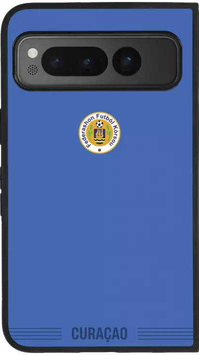 Google Pixel Fold Case Hülle - Silikon schwarz Curaçao 2026 personalisierbares Fussballtrikot