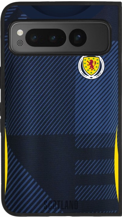 Google Pixel Fold Case Hülle - Silikon schwarz Schottland personalisierbares Fussballtrikot