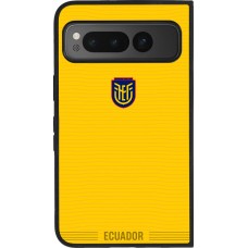 Google Pixel Fold Case Hülle - Silikon schwarz Ecuador 2026 personalisierbares Fussballtrikot