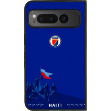 Google Pixel Fold Case Hülle - Silikon schwarz Haiti 2026 personalisierbares Fussballtrikot