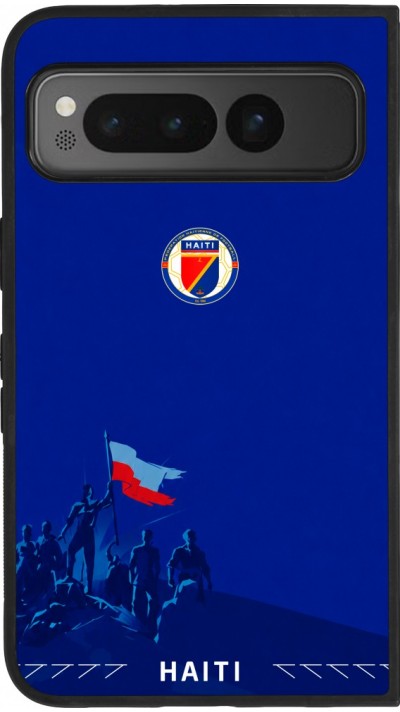 Google Pixel Fold Case Hülle - Silikon schwarz Haiti 2026 personalisierbares Fussballtrikot
