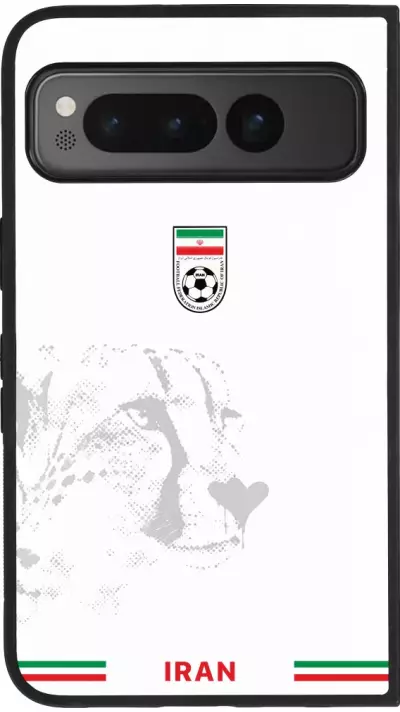 Google Pixel Fold Case Hülle - Silikon schwarz Iran 2026 personalisierbares Fussballtrikot