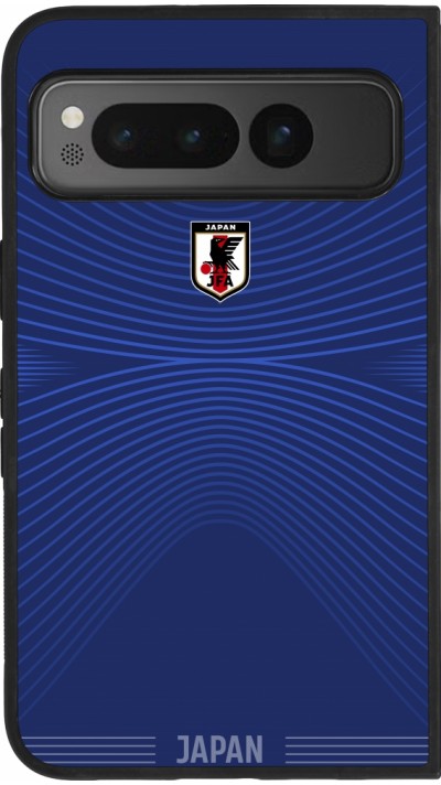 Google Pixel Fold Case Hülle - Silikon schwarz Japan 2022 personalisierbares Fussballtrikot