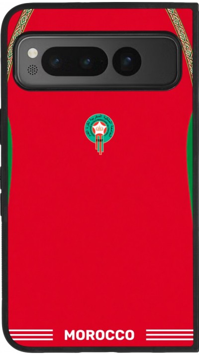 Google Pixel Fold Case Hülle - Silikon schwarz Marokko 2026 personalisierbares Fussballtrikot
