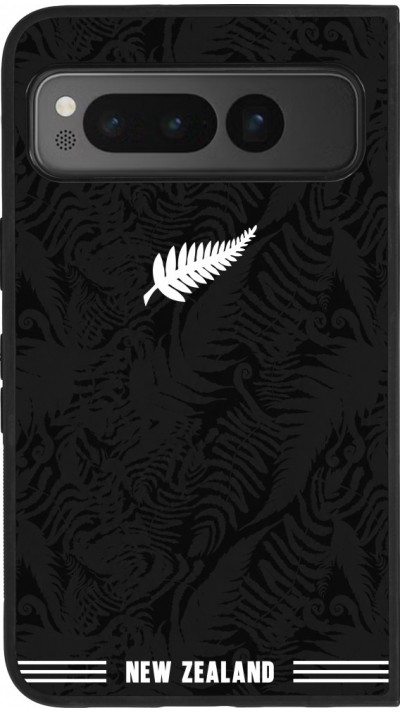 Google Pixel Fold Case Hülle - Silikon schwarz Neuseeland 2026 personalisierbares Fussballtrikot