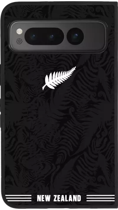 Google Pixel Fold Case Hülle - Silikon schwarz Neuseeland 2026 personalisierbares Fussballtrikot