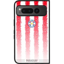 Google Pixel Fold Case Hülle - Silikon schwarz Paraguay 2026 personalisierbares Fussballtrikot