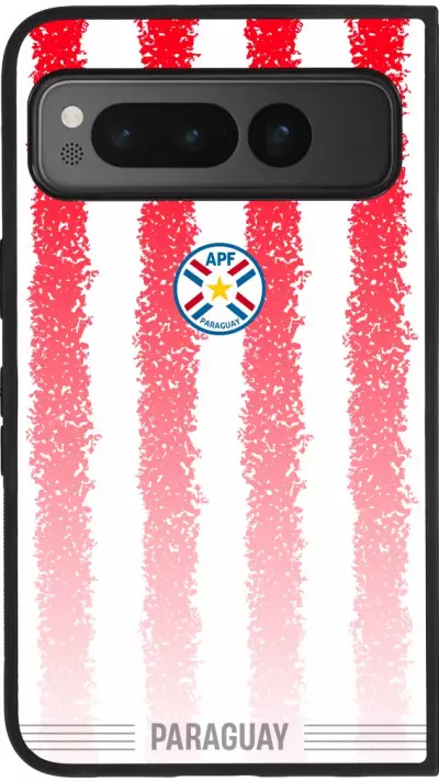 Google Pixel Fold Case Hülle - Silikon schwarz Paraguay 2026 personalisierbares Fussballtrikot