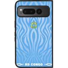 Google Pixel Fold Case Hülle - Silikon schwarz Demokratische Republik Kongo 2026 personalisierbares Fussballtrikot