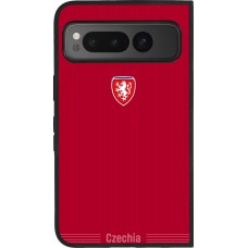 Google Pixel Fold Case Hülle - Silikon schwarz Tschechische Republik 2026 personalisierbares Fussballtrikot
