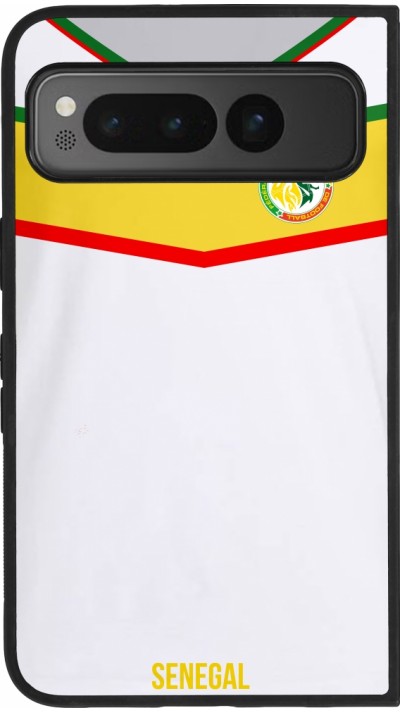 Google Pixel Fold Case Hülle - Silikon schwarz Senegal 2022 personalisierbares Fußballtrikot