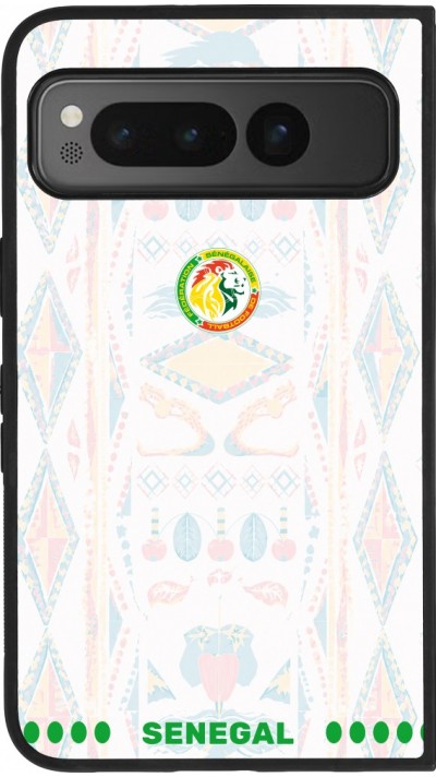 Google Pixel Fold Case Hülle - Silikon schwarz Senegal 2026 personalisierbares Fussballtrikot