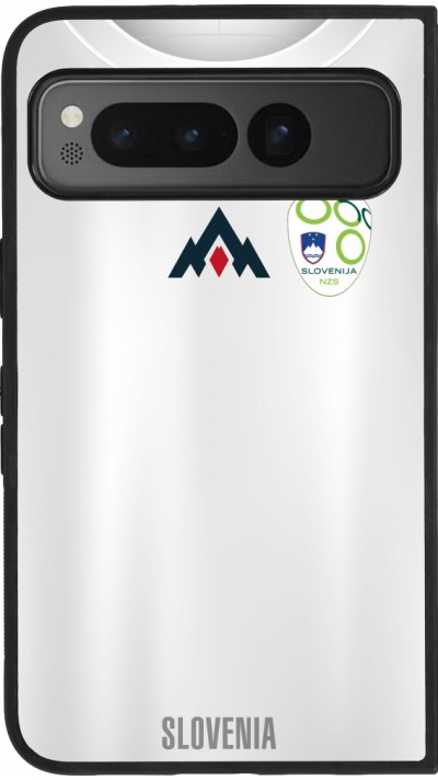 Coque Google Pixel Fold - Silicone rigide noir Maillot de football Slovénie