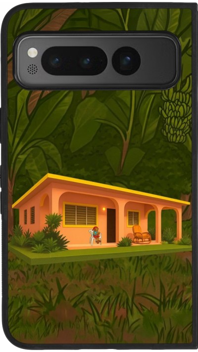 Google Pixel Fold Case Hülle - Silikon schwarz Benitos house DTMF